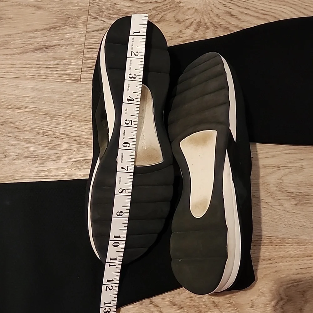 Zara Over-the-Knee Fabric  Black & White Sneakers